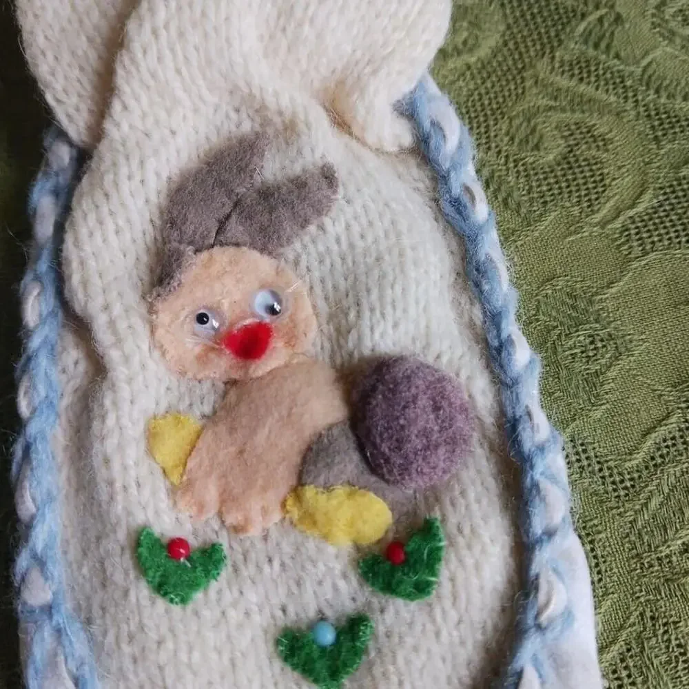 Vintage Easter Bunny Slipper Socks Infant Size 5